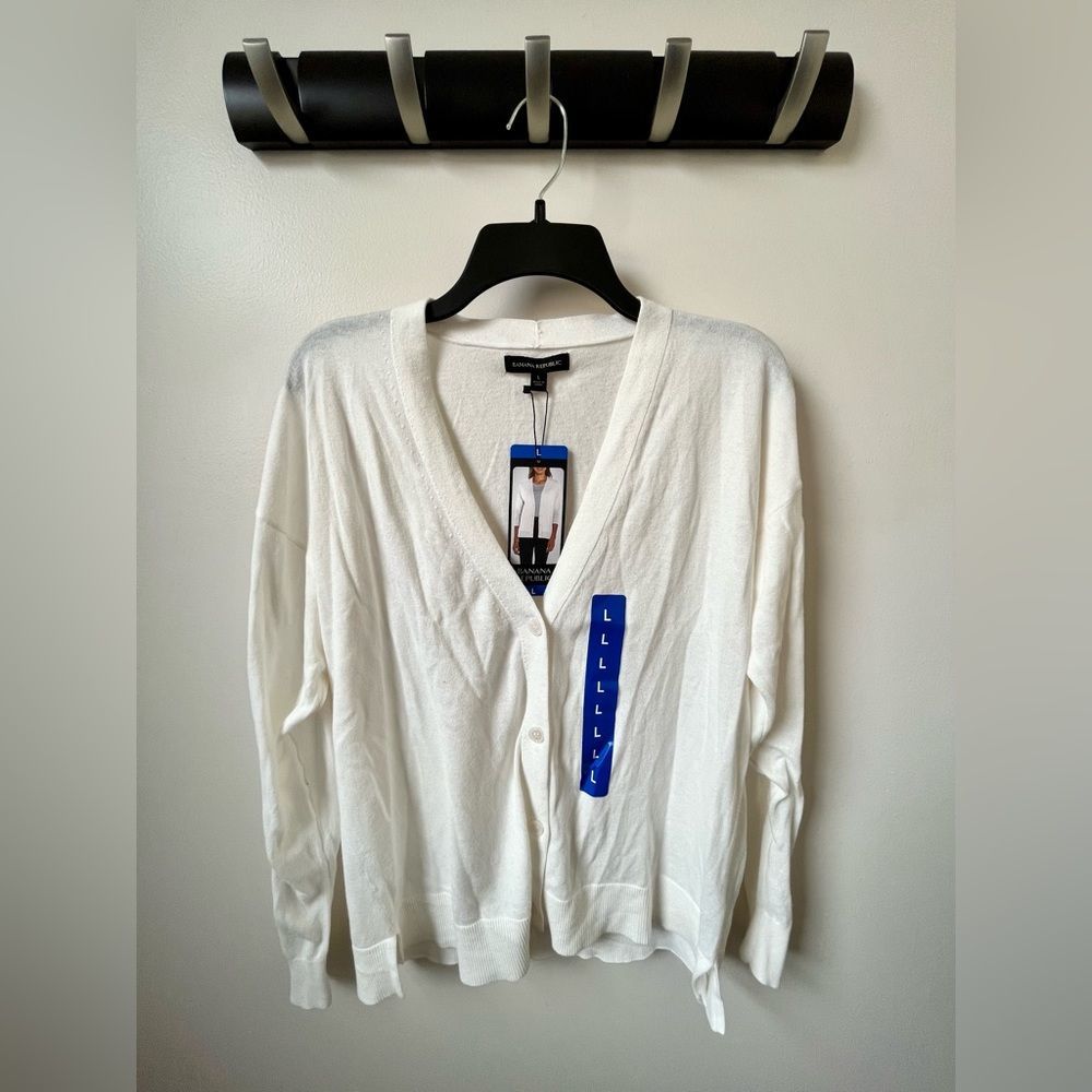NWT Banana Republic Ladies’ Cotton Cardigan (White)